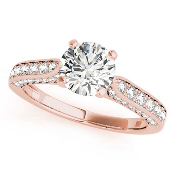 1.6 ctw Certified VS/SI Diamond Ring 18k Rose Gold - REF-300W3H