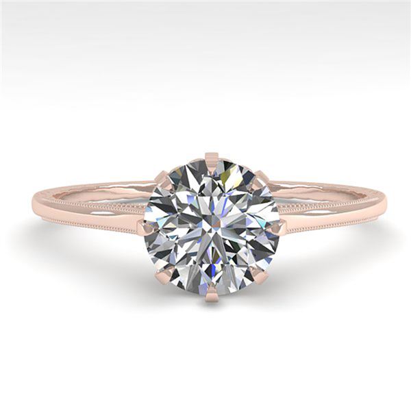 1.01 ctw Certified VS/SI Diamond Engagment Ring 18k Rose Gold - REF-315K2Y