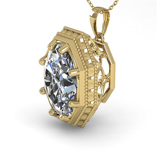 1 ctw VS/SI Oval Cut Diamond Necklace Art Deco 18k Yellow Gold - REF-287H8R