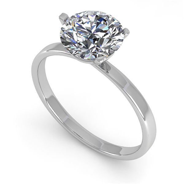 1.50 ctw Certified VS/SI Diamond Engagment Ring Martini 18k White Gold - REF-521N4F