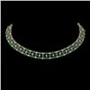 Image 1 : 43.07 ctw Emerald & Diamond Necklace 10K Rose Gold - REF-527M3G