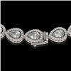 Image 3 : 28.74 ctw Pear Cut Diamond Micro Pave Necklace 18K White Gold - REF-3951A8N