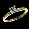 Image 2 : 0.50 ctw Certified VS/SI Quality Princess Diamond Ring 10k Yellow Gold - REF-60Y3X