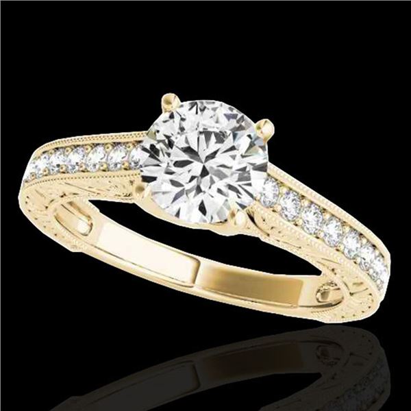 1.32 ctw Certified Diamond Solitaire Ring 10k Yellow Gold - REF-184Y3X