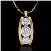 Image 1 : 1.07 ctw VS/SI Diamond Art Deco Stud Necklace 18k Yellow Gold - REF-178A2N
