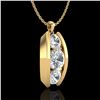 Image 3 : 1.07 ctw VS/SI Diamond Art Deco Stud Necklace 18k Yellow Gold - REF-178A2N