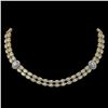 Image 1 : 29.98 ctw Rare Oval Diamond Necklace 18K Yellow Gold - REF-3584H9R