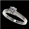 Image 1 : 0.78 ctw Certified Quality Diamond Engagment Ring 10k White Gold - REF-68A2N