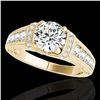 Image 1 : 1.5 ctw Certified Diamond Solitaire Antique Ring 10k Yellow Gold - REF-211A4N