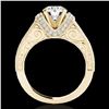 Image 2 : 1.5 ctw Certified Diamond Solitaire Antique Ring 10k Yellow Gold - REF-211A4N