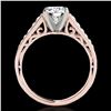 Image 2 : 1.35 ctw Certified Diamond Solitaire Ring 10k Rose Gold - REF-177W3H