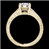 Image 2 : 1.2 ctw Certified Diamond Solitaire Antique Ring 10k Yellow Gold - REF-188X2A