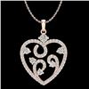 Image 1 : 1.15 ctw Micro Pave VS/SI Diamond Designer Designer 14k Rose Gold - REF-118A2N