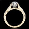 Image 2 : 1.5 ctw Certified Diamond Solitaire Ring 10k Yellow Gold - REF-163X6A