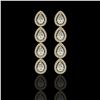Image 1 : 5.22 ctw Pear Cut Diamond Micro Pave Earrings 18K Yellow Gold - REF-727W2H