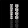 Image 1 : 5.33 ctw Emerald Cut Diamond Micro Pave Earrings 18K White Gold - REF-804K5Y