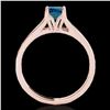 Image 2 : 1.5 ctw SI Certified Fancy Blue Diamond Solitaire Ring 10k Rose Gold - REF-225X2A