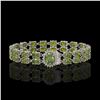 Image 1 : 26.92 ctw Tourmaline & Diamond Bracelet 14K White Gold - REF-336F4M
