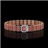 Image 1 : 25.49 ctw Tourmaline & Diamond Bracelet 14K Rose Gold - REF-354R5K