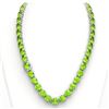 Image 3 : 148 ctw Peridot & VS/SI Diamond Halo Micro Necklace 14k White Gold - REF-890G9W
