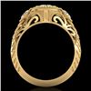 Image 1 : 1.06 ctw VS/SI Diamond Solitaire Art Deco 3 Stone Ring 18k Yellow Gold - REF-180A2N