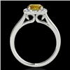 Image 2 : 1.37 ctw Certified SI/I Fancy Intense Yellow Diamond Ring 10k White Gold - REF-197W8H