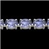 Image 1 : 24 ctw Tanzanite Eternity Designer Bracelet 14k White Gold - REF-218K2Y