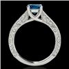 Image 2 : 1.82 ctw SI Certified Fancy Blue Diamond Solitaire Ring 10k White Gold - REF-190W9H