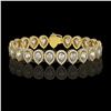 Image 1 : 15.85 ctw Pear Cut Diamond Micro Pave Bracelet 18K Yellow Gold - REF-2168F2M