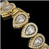Image 3 : 15.85 ctw Pear Cut Diamond Micro Pave Bracelet 18K Yellow Gold - REF-2168F2M