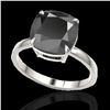Image 2 : 6 ctw Black Diamond Designer Engagment RNG 18k White Gold - REF-143R6K