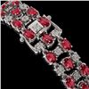 Image 3 : 23.12 ctw Tourmaline & Diamond Bracelet 10K White Gold - REF-354H5R