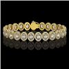 Image 1 : 15.8 ctw Oval Cut Diamond Micro Pave Bracelet 18K Yellow Gold - REF-2129A2N