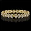 Image 2 : 15.8 ctw Oval Cut Diamond Micro Pave Bracelet 18K Yellow Gold - REF-2129A2N