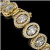 Image 3 : 15.8 ctw Oval Cut Diamond Micro Pave Bracelet 18K Yellow Gold - REF-2129A2N