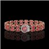 Image 1 : 26.92 ctw Tourmaline & Diamond Bracelet 14K Rose Gold - REF-336Y4X