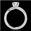 Image 2 : 1.3 ctw Certified Diamond Solitaire Ring 10k White Gold - REF-197G8W