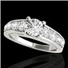 Image 1 : 2.55 ctw Certified Diamond Solitaire Ring 10k White Gold - REF-259N3F