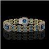 Image 1 : 19.57 ctw London Topaz & Diamond Bracelet 14K Yellow Gold - REF-250H8R