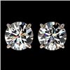 Image 1 : 3 ctw Certified Diamond Solitaire Stud Earrings 10k Rose Gold - REF-512H3R