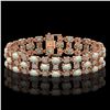 Image 1 : 14.15 ctw Opal & Diamond Bracelet 10K Rose Gold - REF-247R3K