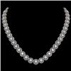 Image 1 : 30.78 ctw Diamond Micro Pave Necklace 18K White Gold - REF-3575A2N