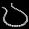 Image 2 : 30.78 ctw Diamond Micro Pave Necklace 18K White Gold - REF-3575A2N