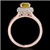 Image 2 : 1.6 ctw Certified SI/I Fancy Intense Yellow Diamond Ring 10k Rose Gold - REF-204Y5X