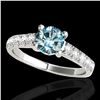 Image 1 : 2.1 ctw SI Certified Fancy Blue Diamond Solitaire Ring 10k White Gold - REF-210M2G