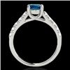 Image 2 : 2.1 ctw SI Certified Fancy Blue Diamond Solitaire Ring 10k White Gold - REF-210M2G