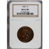 Image 1 : 1838 1C MS61 Brown NGC. NGC Census: (24/321). PCGS