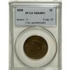 Image 1 : 1838 1C MS64 Brown PCGS. PCGS Population (75/35).