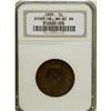 Image 1 : 1839 1C Booby Head MS62 Brown NGC. NGC Census: (30