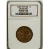 Image 1 : 1856 1C Upright 5 MS64 Red and Brown NGC. NGC Cens